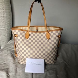 [SOLD] Louis Vuitton Neverfull MM Damier Azur